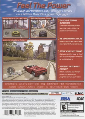 OutRun 2006 - Coast 2 Coast box cover back